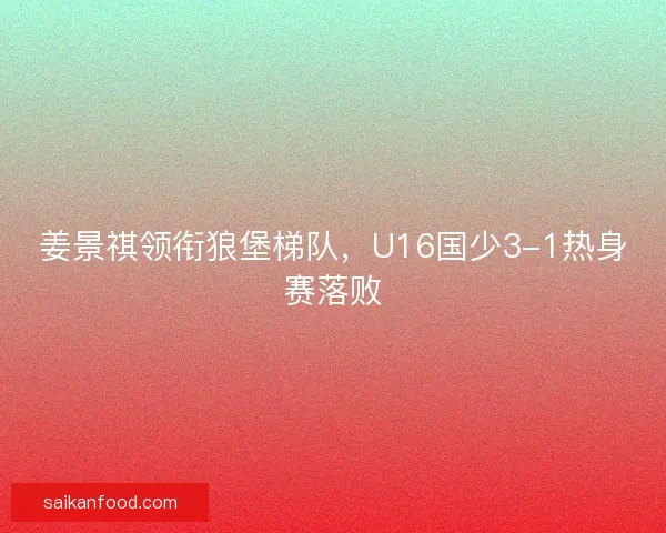 姜景祺领衔狼堡梯队,U16国少3-1热身赛落败 姜景祺领衔狼堡梯队,U16国少3-1热身赛落败